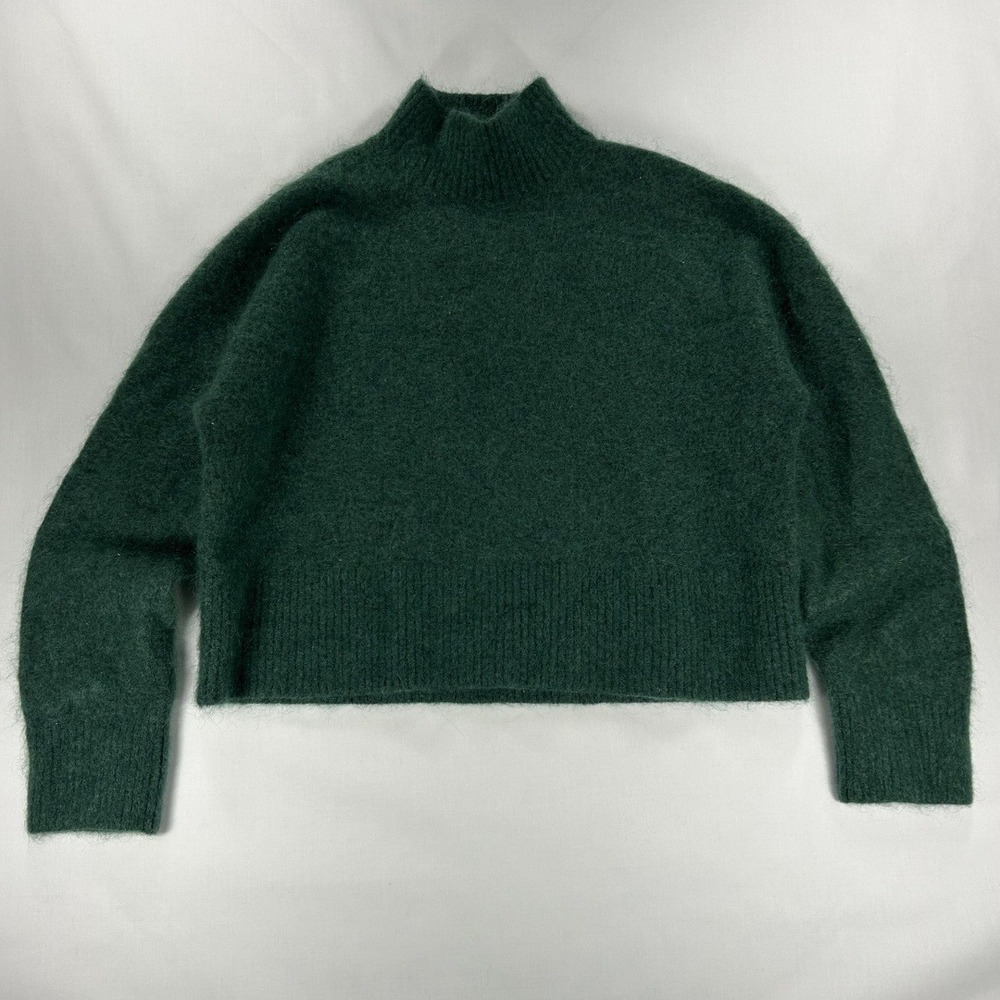 Paris Atelier & Other Stories Preloved Woman's Mock Neck Wool Sweater Green M.
